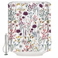 thumbnail image 1 of Small Stall Shower Curtain 36x72 Inch Narrow Half Size Purple Spring Floral Bath Curtains Bathroom Decor Vintage Botanical Colorful Elegant Waterproof Fabric Shower Curtain Set with Hooks 36 Inch, 1 of 6