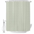 thumbnail image 1 of Small Stall Shower Curtain 36x72 Inch Narrow Half Size Sage Green Botanical Bath Curtains Bathroom Decor, Farmhouse Modern Striped Leaf Waterproof Fabric Shower Curtain Set with Hooks 36 Inch, 1 of 7