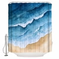 thumbnail image 1 of Small Stall Shower Curtain 36x78 Inch Narrow Half Size Blue Beach Coastal Bath Curtains Bathroom Decor Summer Nautical Seaside Ocean Waterproof Fabric Shower Curtain Set with Hooks 36 Inch, 1 of 6