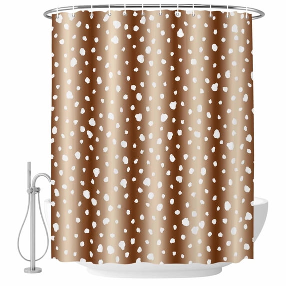 Small Stall Shower Curtain 36x78 Inch Narrow Half Size Brown Gradient ...