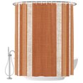 thumbnail image 1 of Small Stall Shower Curtain 36x78 Inch Narrow Half Size Vintage Burnt Orange Striped Bath Curtains Bathroom Decor, Farmhouse Modern Stripes Boho Waterproof Fabric Shower Curtain Set with Hooks 36 Inch, 1 of 7