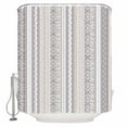 thumbnail image 1 of Small Stall Shower Curtain 48x72 Inch Narrow Half Size Boho Stripes Bath Curtains Bathroom Decor Abstract Polka Dot Rustic Tribal Patterns Waterproof Fabric Shower Curtain Set with Hooks 48 Inch, 1 of 6
