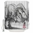 thumbnail image 1 of Small Stall Shower Curtain 48x72 Inch Narrow Half Size Dinosaurs Girl Bath Curtains Bathroom Decor Gray Funny Cartoon Animals Forest Waterproof Fabric Shower Curtain Set with Hooks 48 Inch, 1 of 6