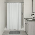 thumbnail image 1 of Small Stall Shower Curtain Narrow Size 48"W x 72"H Inch-8 Matching Rings White, 1 of 4
