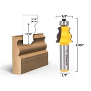 Small Standard Crown Cap Molding Router Bit - 1/2 Shank - Yonico 16111