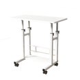 thumbnail image 1 of Small Standing Desk Adjustable Height, Mobile Stand Up Desk for Laptop, Portable Computer Table for Home Office Work and Walking Pad Treadmill 31.5x15.75 Inches Height 27.16"-35.43" White, 1 of 6