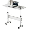 thumbnail image 1 of Small Standing Desk Adjustable Height Rolling Computer Desk Portable Laptop Desks with Wheels, 1 of 6