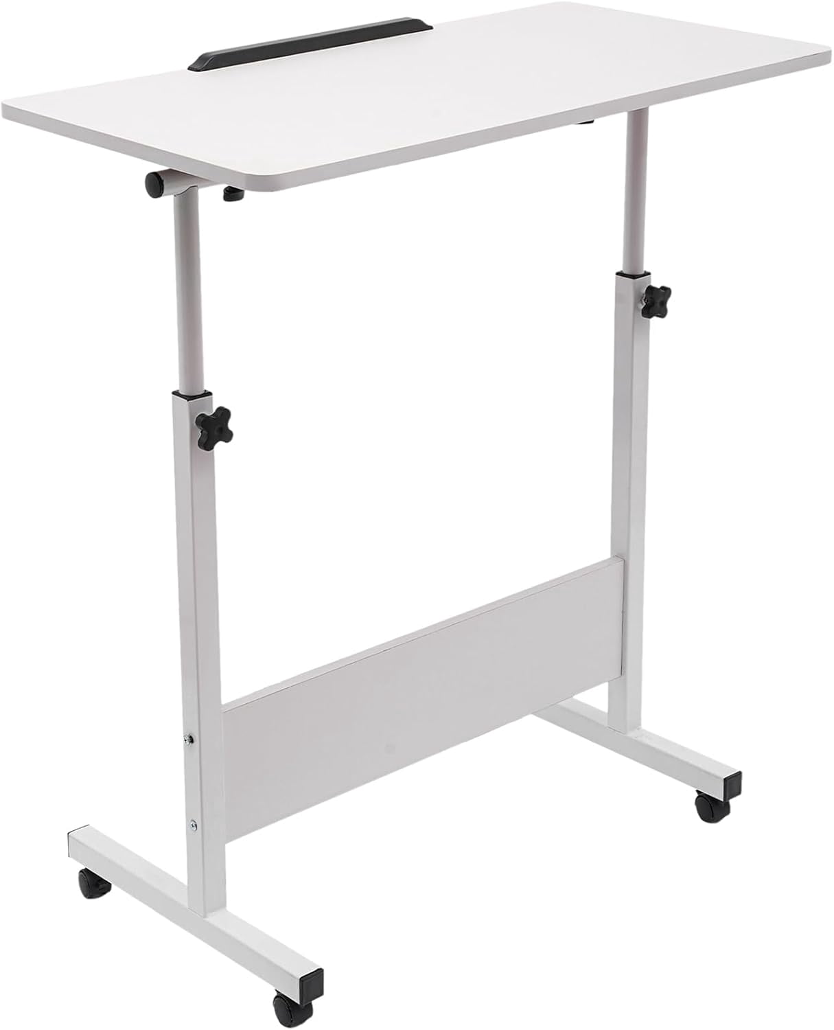Small Standing Desk with Wheels, Adjustable Height Laptop Rolling Stand ...