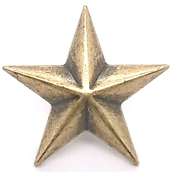 Small Star 3D Decorative Snap Set Concho Antique Brass 5/8" 1265-91