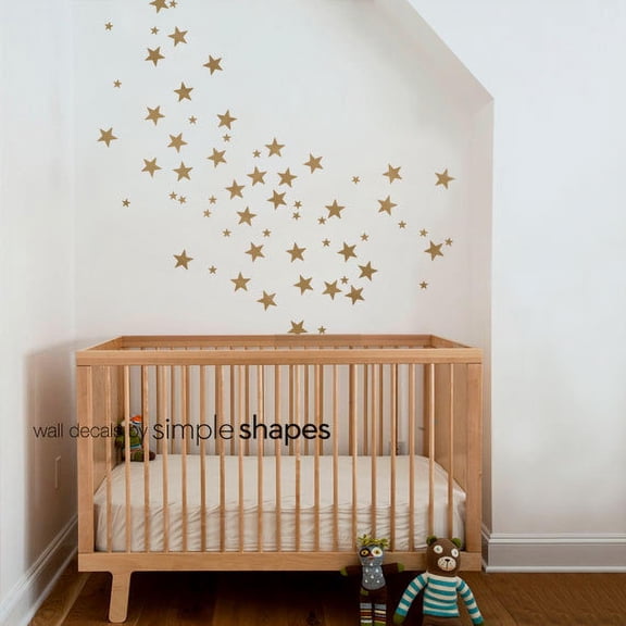 Small Stars - Kids Vinyl Wall Decals - Gold
