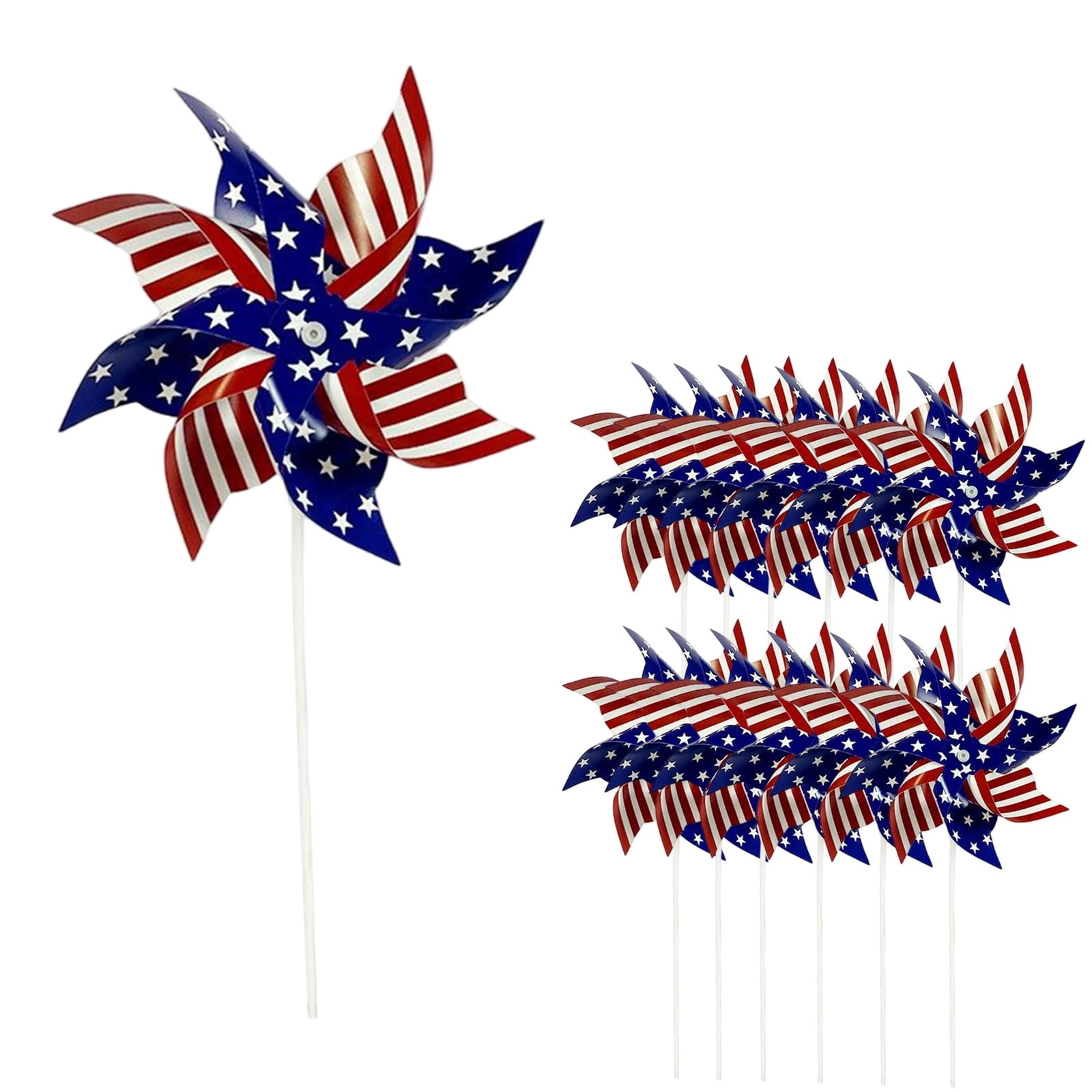 Small Stars and Stripes Pinwheel, Red/White/Blue, 11.81