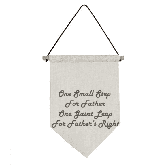 Small Step Giant Festival Quote Canvas Flag Hanging Wall Art Decor Banner