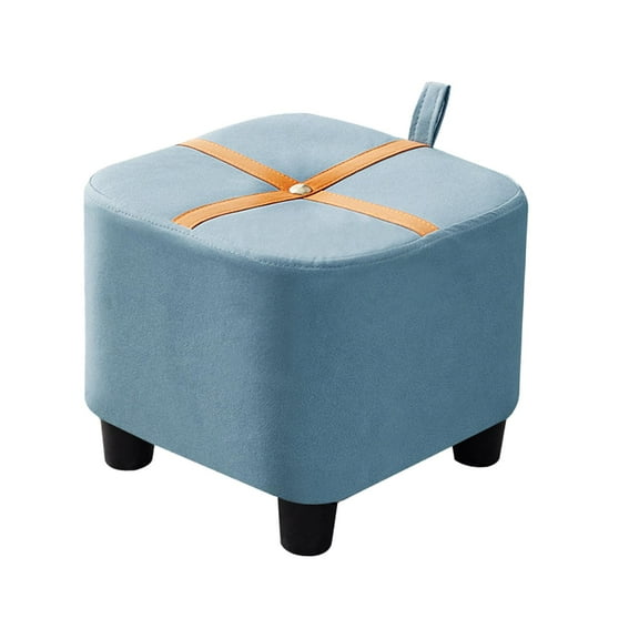 Small Stool Doorway Shoe Changing Stool Kids Sofa Bench Multifunctional Foot Rest Low Stool Footstool for Patio Entryway Hotel Home Bedroom Green