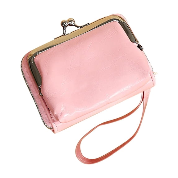 Small Storage Bags with Zipper Ladies' Coin Purse with Snap Closure Zipper Pouch Bag Vintage-Style Women’S Wallet & Card Case