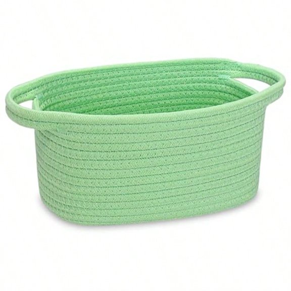 Small Storage Basket Mini Basket Cute Tiny Cotton Rope Woven Basket Shelf Basket Boho Decorative Toy Storage Bin Gift Basket