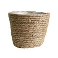 thumbnail image 1 of Small Storage Baskets for Organizing,Leak Proof Lining Storage Pot Woven Flower Basket Cover Planter Basket Pots Flower Patio & Garden, Handwoven Craft Woven Rope Baskets,7.48x7.48x9.84",M, 1 of 8