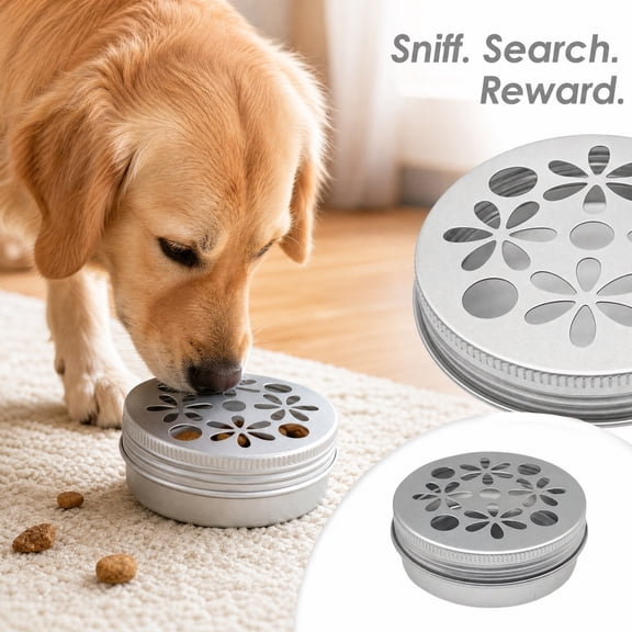 Small Storage Container, 2.5 Inch Metal Container with Lid, Travel Air Freshener Holder, Air Freshener for Car, Closet, Bathroom, Essential Oil Storage and Scent Diffuser, 1 Pack