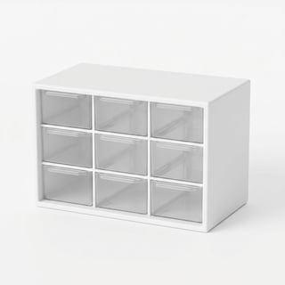 Small Storage Drawers,Plastic Desktop Storage Box with 9 Drawers – 1 Pcs Mini Drawer Organizer, Small Organizer with Drawers, Desk Craft Organizer for Office Home Room Jewelry Cosmetics Collection