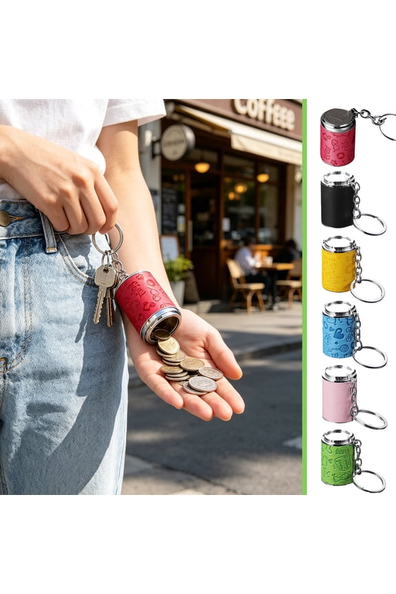 Small Storage Keychain, Cute Lipstick Shaped Tiny Ornament Case, Lightweight Portable Keyring Container, Practical Daily Accessory for Storing Earplugs, Tiny Jewelry & Small Ornaments (Pink)