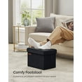 thumbnail image 1 of SONGMICS Small Storage Ottoman, Foldable Velvet Storage Box, Storage Chest, Foot Rest, 12.2 x 16.1 x 12.2 Inches, 286 lb Load Capacity,Dorm, 1 of 5