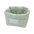 thumbnail image 1 of Small Storage Quilted Basket Desk Container Organizer Checkered Bedside Caddy for Little Items for Countertop or Dresser, 1 of 7