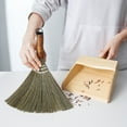 thumbnail image 1 of Small Straw Besom, Natural Cleaning Brush, Compact Lightweight Straw Sweeper for Floors and Tabletops, Durable Handheld Household Dirt Removal Tool with Hanging Hook, 1 of 6