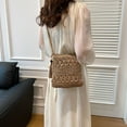 thumbnail image 1 of Small Straw Crossbody Bag Women Weave Rattan Shoulder Bag Beach Shoulder Purse with Tassel Clutch Boho Envelope Wallet Handbags Brown, 1 of 8
