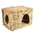 Small Straw Hamster House Grass Hut for Small Pets Guinea Pig Hideout