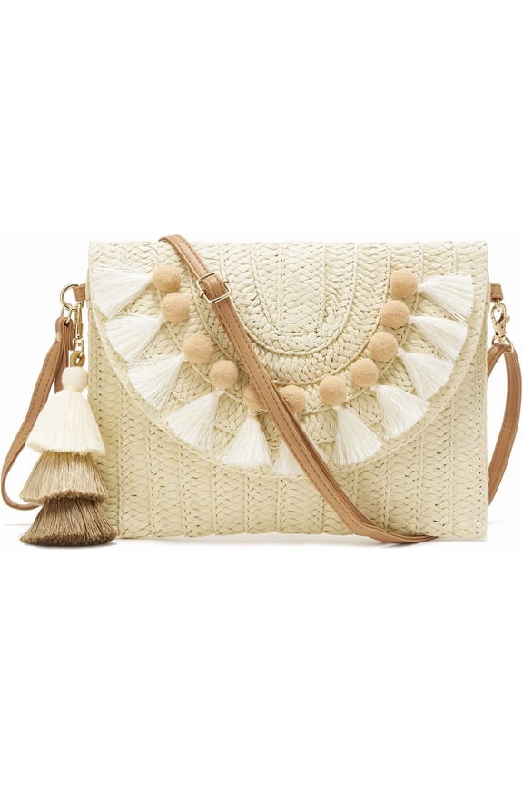 Small Straw Purse for Women Summer Clutch Purses Beach Woven Envelope Bag Raffia ,Straw Crossbody Bag boho
