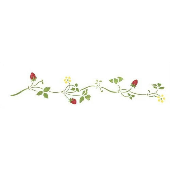 Small Strawberry Vine Wall Stencil Border SKU #1485 by Designer Stencils