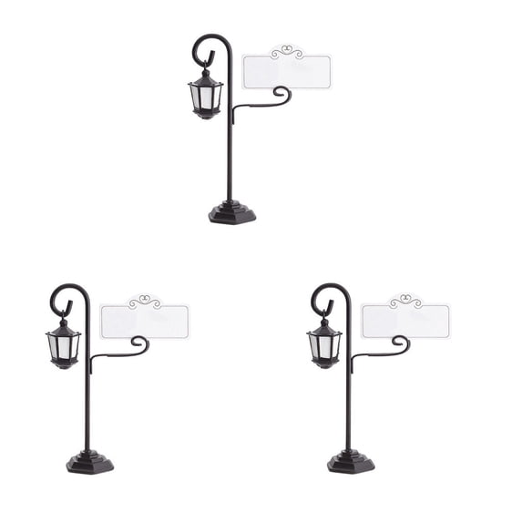 Small Streetlight Name Holder,Table Number Holders,Place Card Holder,Small Size Table Card Holders,Card Holders for Photos,Food Signs,Memo Notes,Weddings,Restaurants,Birthday(3PC)