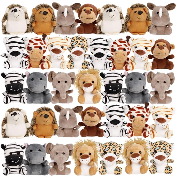 Small Stuffed Animals Bulk, 36 Pieces Cute Plushies, 4.5 Inch Mini Forest Animal Plush Toys, Party Favors, Stocking Stuffers for Kids