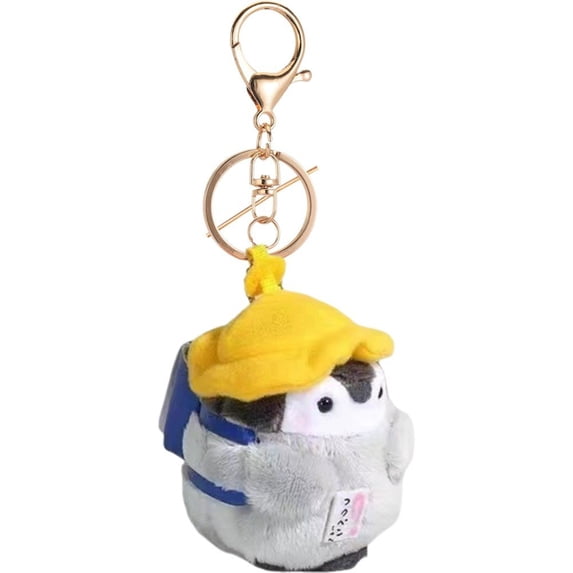 Small Stuffed Animals, Cute Penguin Plush Animal Toy Keychain Fluffy Key Ring, Penguin Key Ring for Backpack Decoration