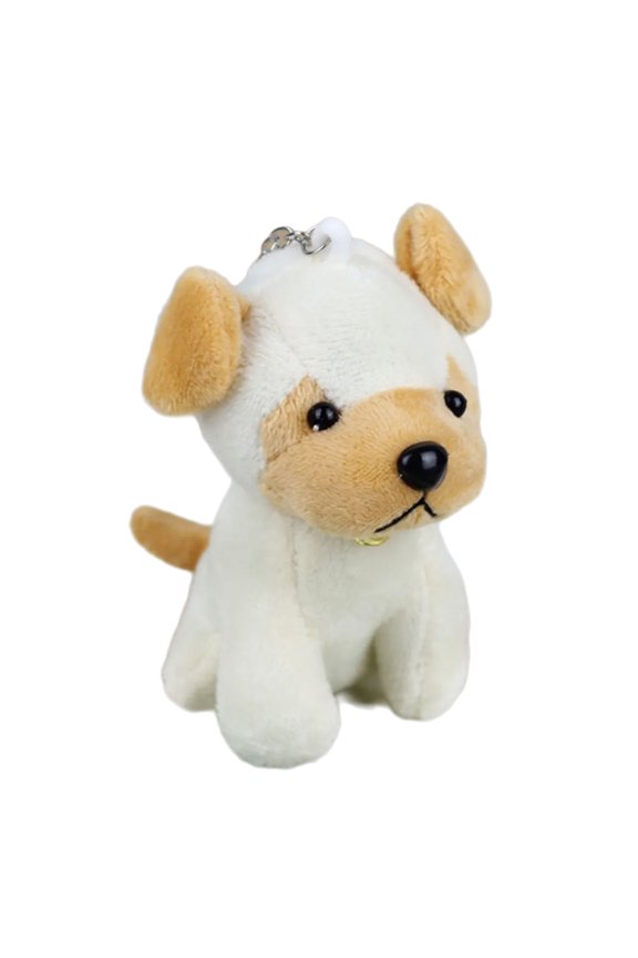 Small Stuffed Pug And Wolf Dog Plush Keychain Soft And Sturdy PP Cotton Toy Key Chain Accessory For Decor