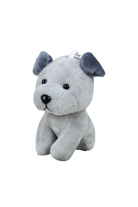 Small Stuffed Pug And Wolf Dog Plush Keychain Soft And Sturdy PP Cotton Toy Key Chain Accessory For Decor