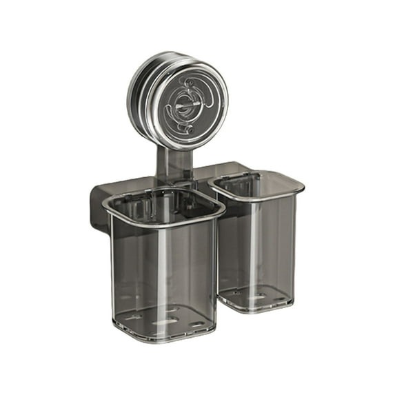 Small Suction Cup Toothbrush Holder Without Drilling Wall Mount Bathroom Organizers Stand Rack for Kitchen and Bedroom