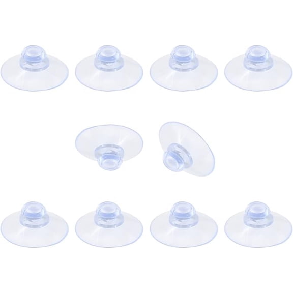 Small Suction Cups 1 Inch Glass Table Clear Without Hooks for Furniture 10 Pack