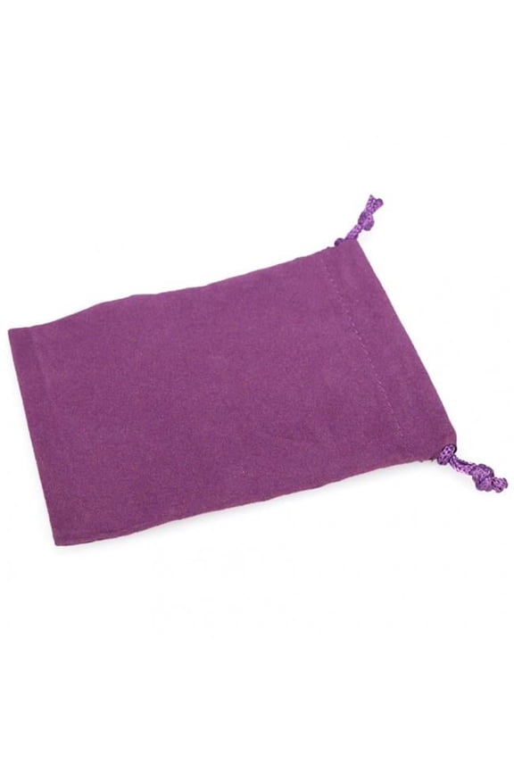 Small Suede Cloth Dice Bag, Purple