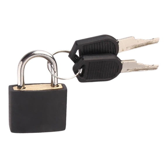 Small Suitcase Lock with 2 Keys, Strong Steel Padlock Locker Lock, Multi Funtional Pad Locks Luggage Locks, Mini Luggage Lock Safety Locks for Lockers, Backpack Outdoor Travel, 1set(Black,1.1x0.8")