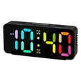 thumbnail image 1 of Small Super Loud Alarm Clock for Heavy Sleepers, Plug-In Digital Clock with Large RGB Colorful Display, Adjustable Alarm Volume, Dimmer, Ideal for Bedroom, Kids, and Adults,Black, 1 of 2