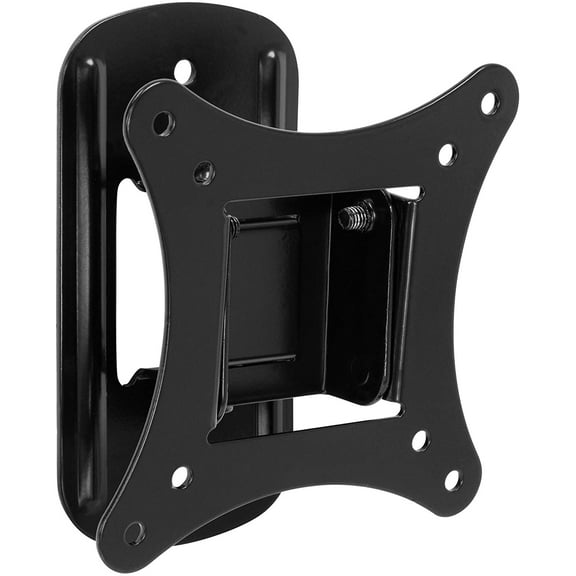 Mount-It! Small TV Wall Mount for 1932 Inch Flat Screen TVs | Tilt and Swivel Low Profile 2.4 Design VESA 75x75 100x100 Single Stud Installation 44 lb Capacity