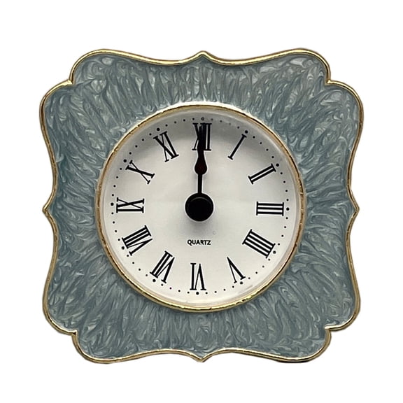 Small Table Clock with Color Metal Clocks Quiet Timekeeping for Collectors Mantel Clock Home Decoration