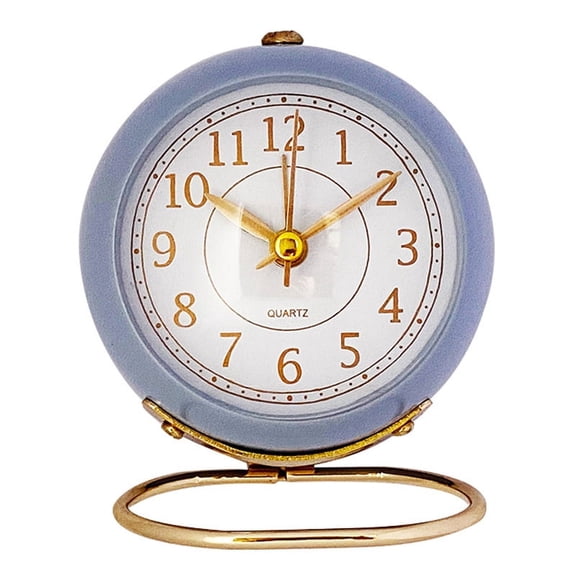 Small Table Clocks, Classic Tabletop Kids Room Analog Alarm Clock Battery Operated Desk Clock for Bedroom Living Room Kitchen Indoor Decor