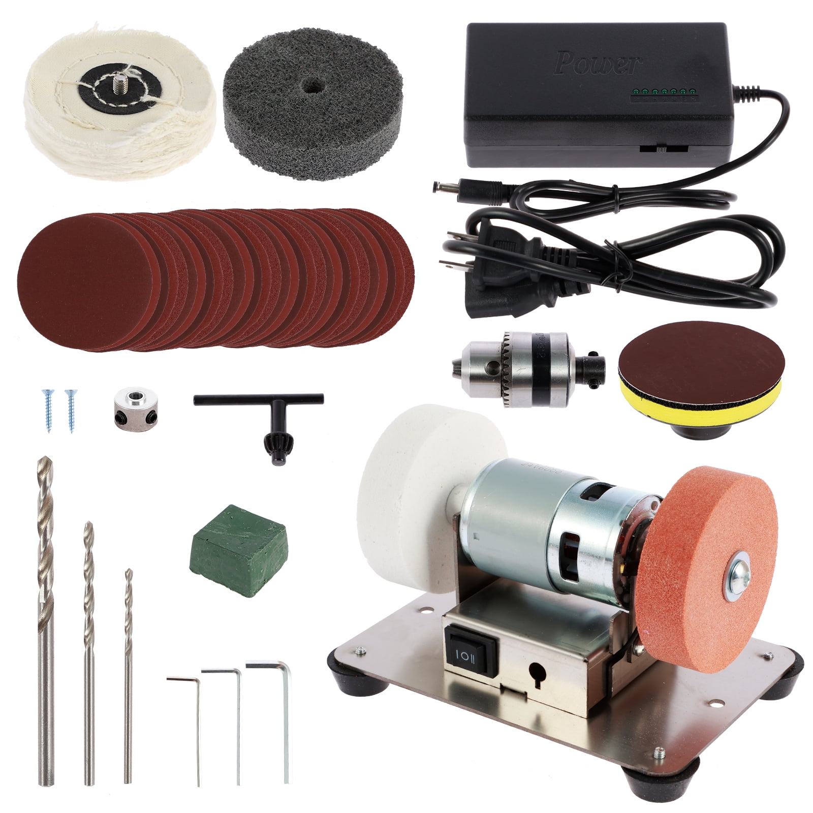 Jewelry Polisher, Adjustable Variable Speed Bench Grinder Polishing