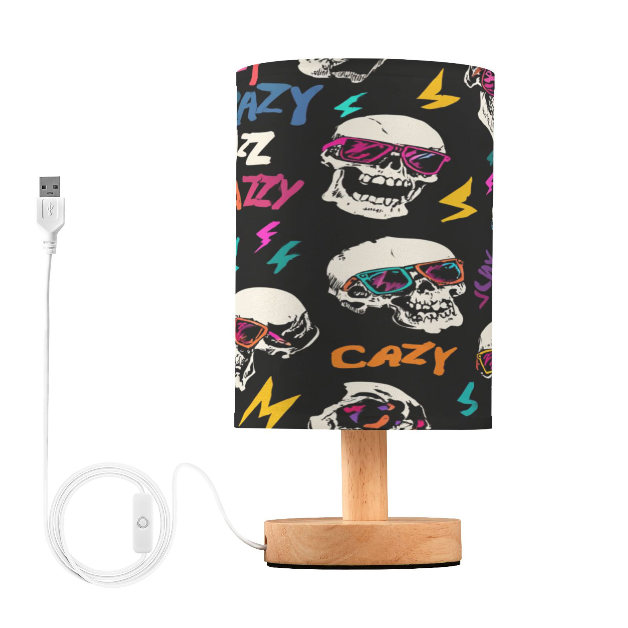 Small Table Lamp LED Bedside Nightstand Lamps with Fabric Shade Decor ...