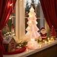 thumbnail image 1 of Taicans Small Tabletop Christmas Tree with Light - 13.4x4.7in Candy Color Glowing Tree,Plastic Desktop Ornament for Christmas Scene Ambience,Night Light & Holiday Gifts, 1 of 6