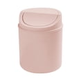 thumbnail image 1 of Small Tabletop Garbage Cans, Plastic Swing-Top Tiny Waste Bin, Mini Desktop Trash Can with Swing-Top Lid, Portable for Desk, Vanity, Bathroom, Office, Kitchen, Living Room, and Bedroom,Pink, 1 of 7