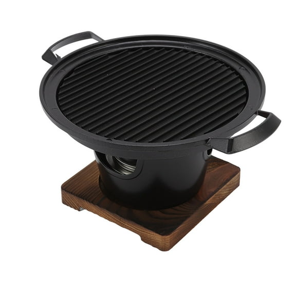 Small Tabletop Grill, Black Smokeless Home BBQ Grill For Indoor For One Person