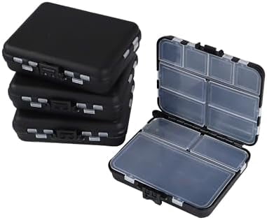 Small Tackle Box Organizer 4 Pack Mini Tackle Boxes Plastic Fishing Organizer Tackle Storage Containers Kayak Fly Boxes