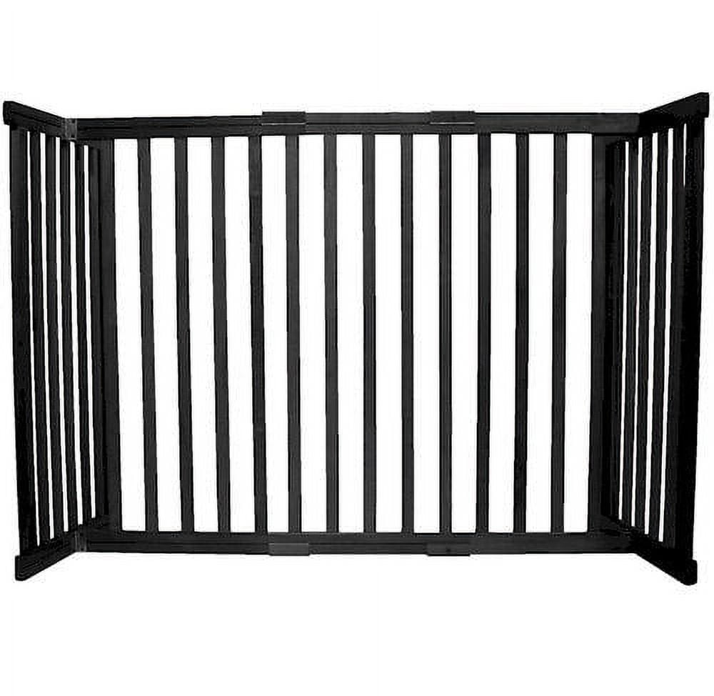 Small Tall Free Standing Pet Gate Black